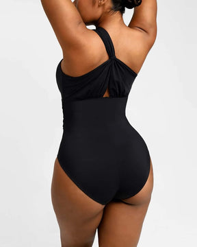 Smart Sculpt™ Ruched Twist-Front Shaping Swimsuit
