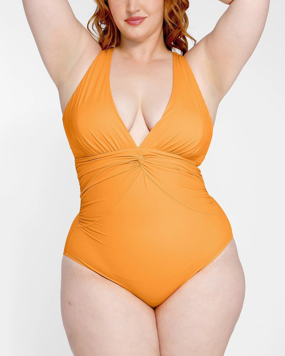 Smart Sculpt™ Ruched Twist-Front Shaping Swimsuit