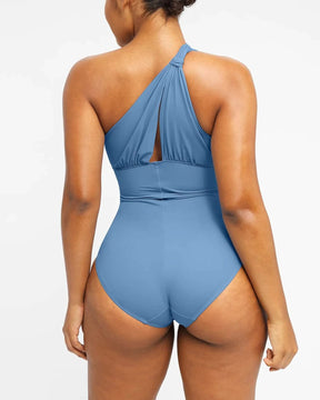 Smart Sculpt™ Ruched Twist-Front Shaping Swimsuit