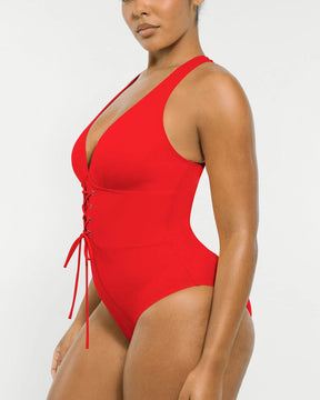 Smart Sculpt™ Plunge Corset Shaping Swimsuit