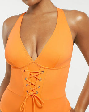 Smart Sculpt™ Plunge Corset Shaping Swimsuit