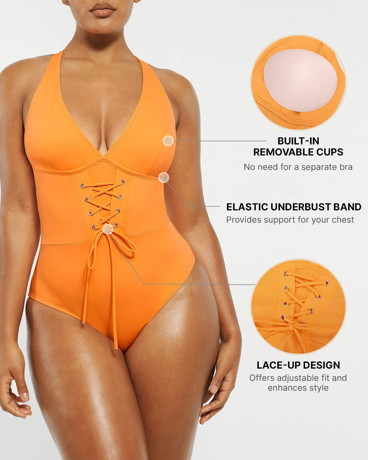 Smart Sculpt™ Plunge Corset Shaping Swimsuit