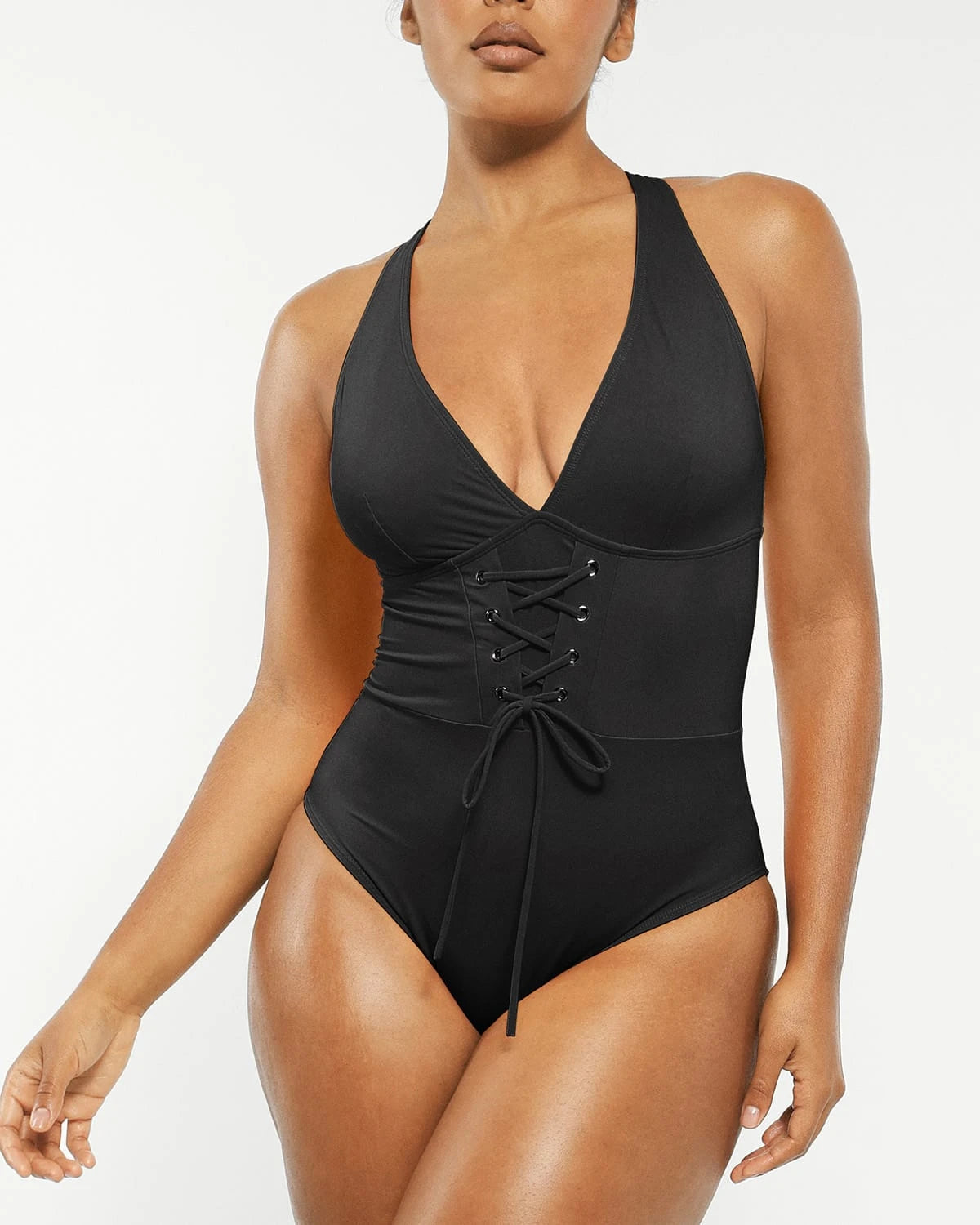 Smart Sculpt™ Plunge Corset Shaping Swimsuit