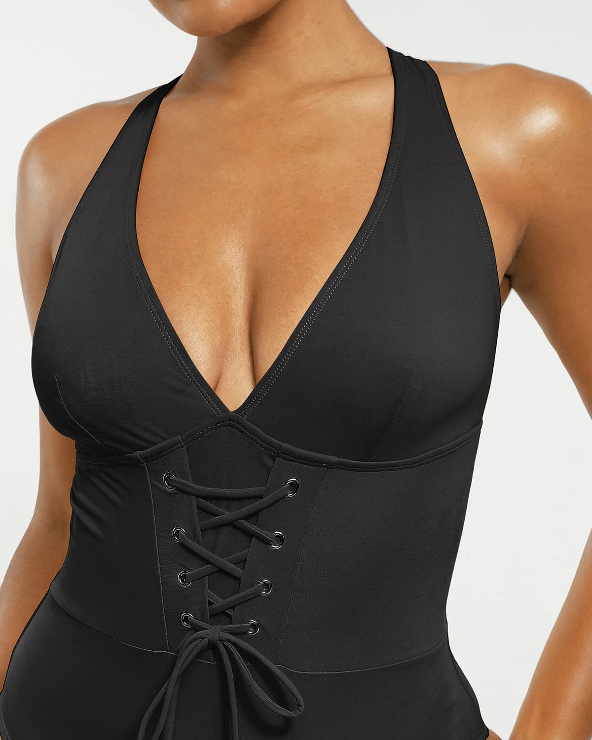 Smart Sculpt™ Plunge Corset Shaping Swimsuit