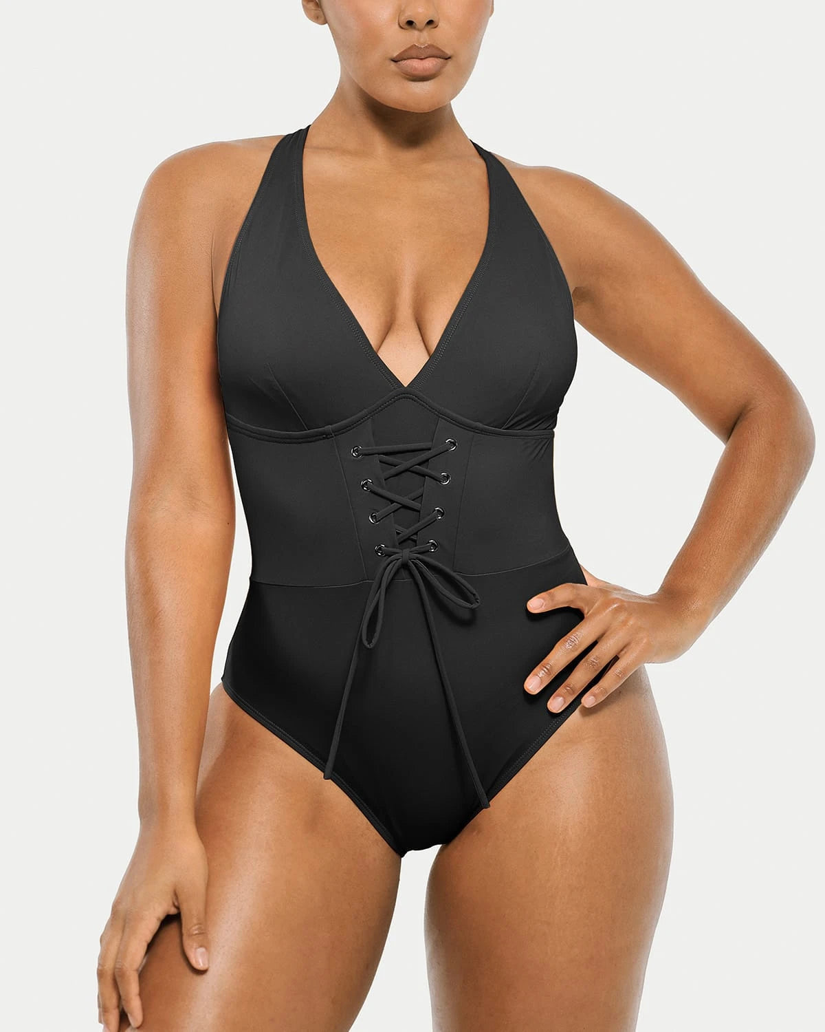 Smart Sculpt™ Plunge Corset Shaping Swimsuit