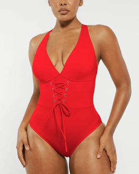 Smart Sculpt™ Plunge Corset Shaping Swimsuit